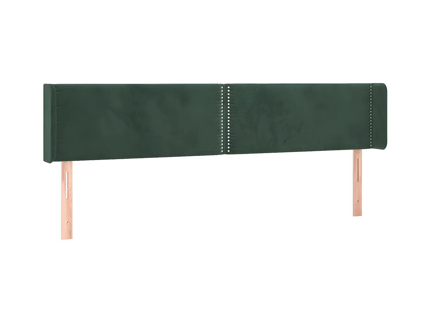 Tête de lit avec oreilles Vert foncé 183x16x78/88 cm Velours