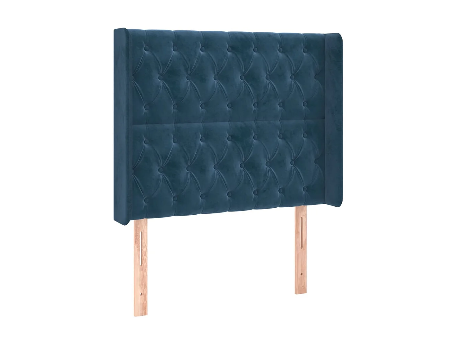 Tête de lit à LED Bleu foncé 93x16x118/128 cm Velours