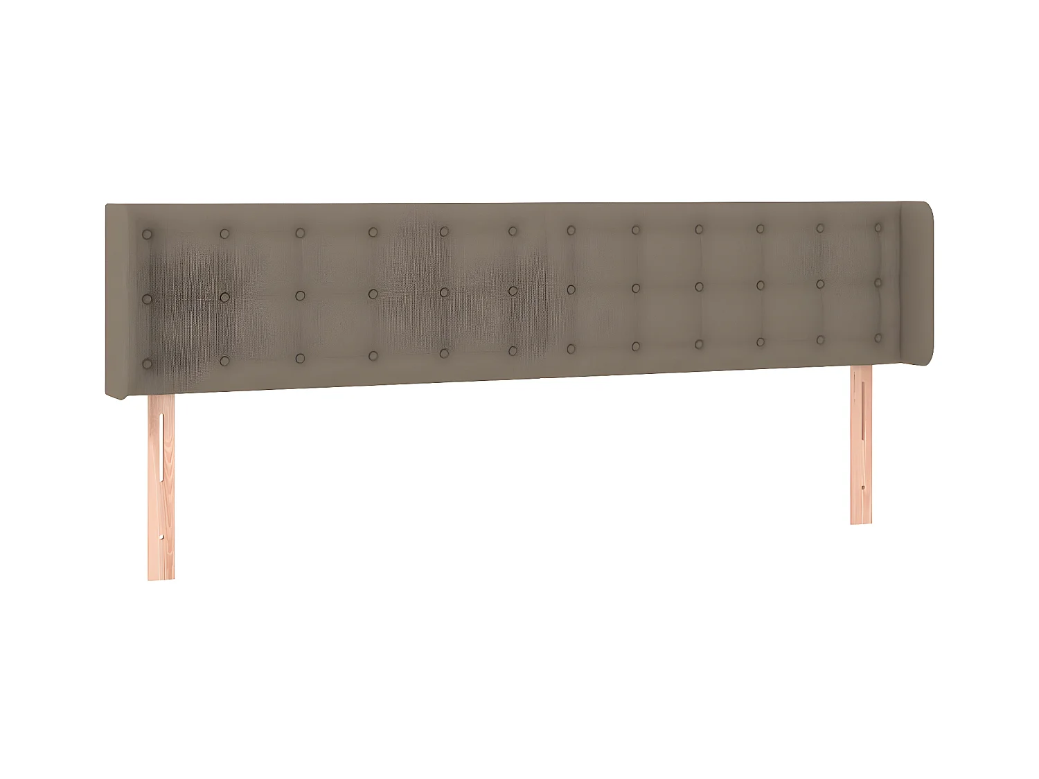 Tête de lit avec oreilles Taupe 203x16x78/88 cm Tissu