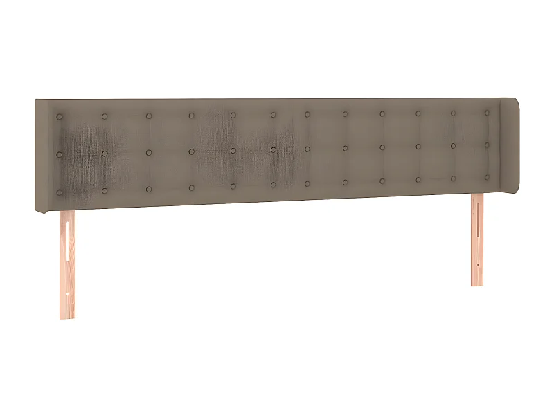 Tête de lit avec oreilles Taupe 203x16x78/88 cm Tissu