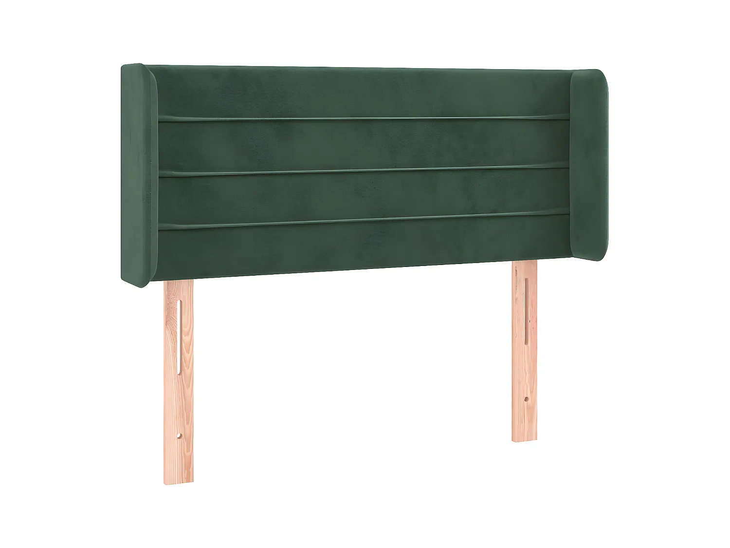 Tête de lit avec oreilles Vert foncé 93x16x78/88 cm Velours