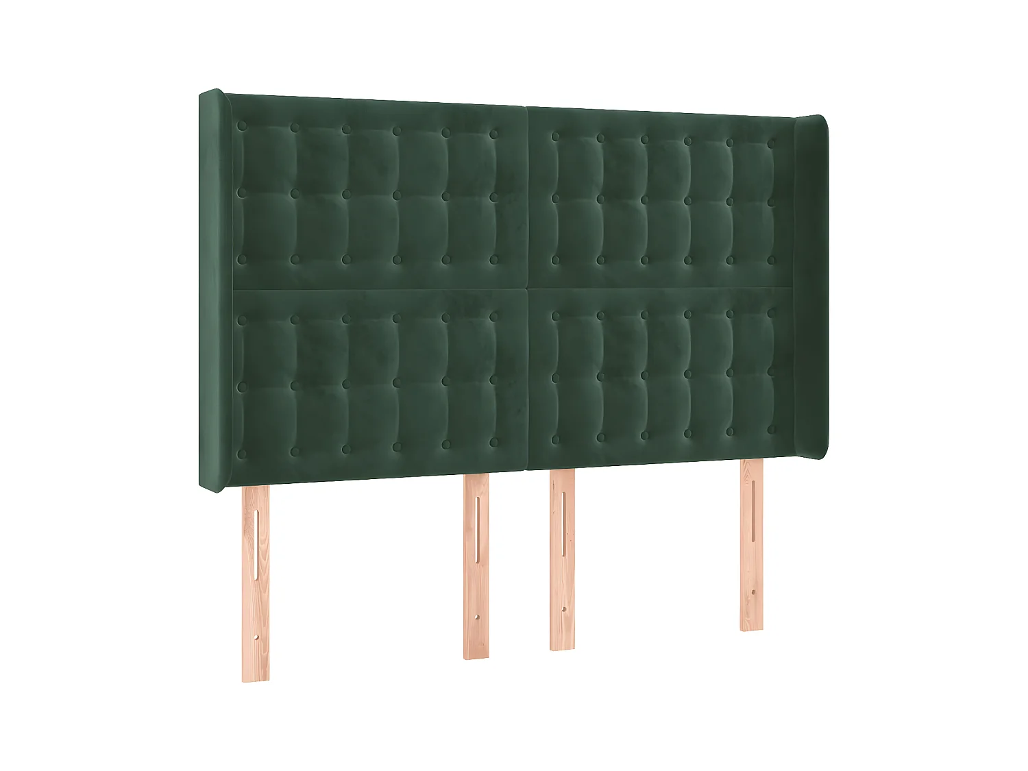 Tête de lit à LED Vert foncé 147x16x118/128 cm Velours