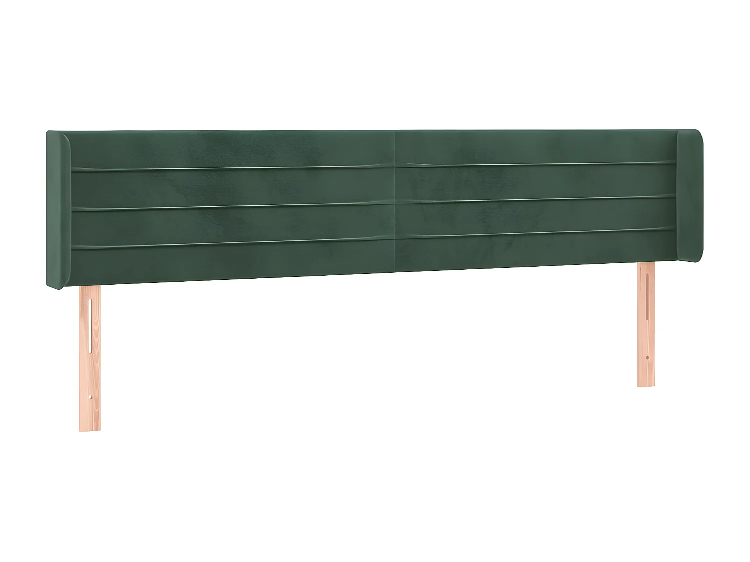 LED-Kopfteil Dunkelgrün 163x16x78/88 cm Samt