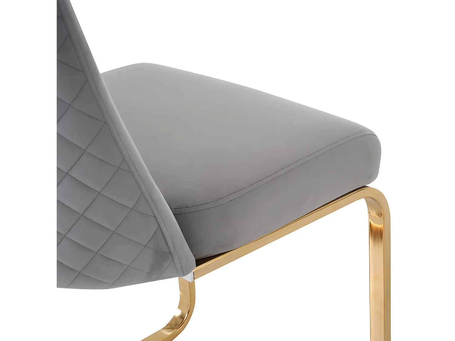 Fluwelen stoel, set van 6, luxueus, voor woonkamer, slaapkamer, grijs