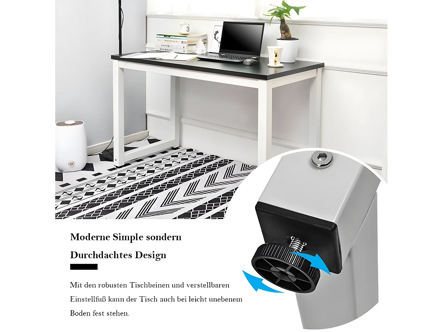 Bureau d'ordinateur Schreibtisch Bürotisch Arbeitstisch PC-Tisch