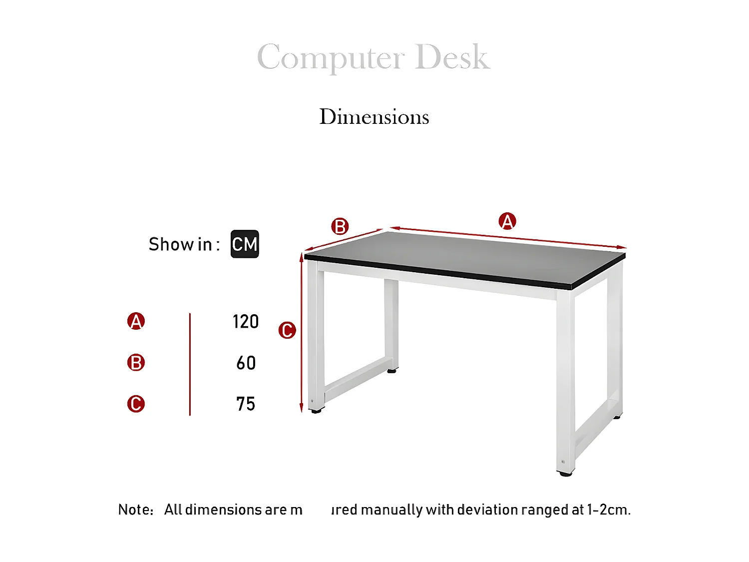 Bureau d'ordinateur Schreibtisch Bürotisch Arbeitstisch PC-Tisch