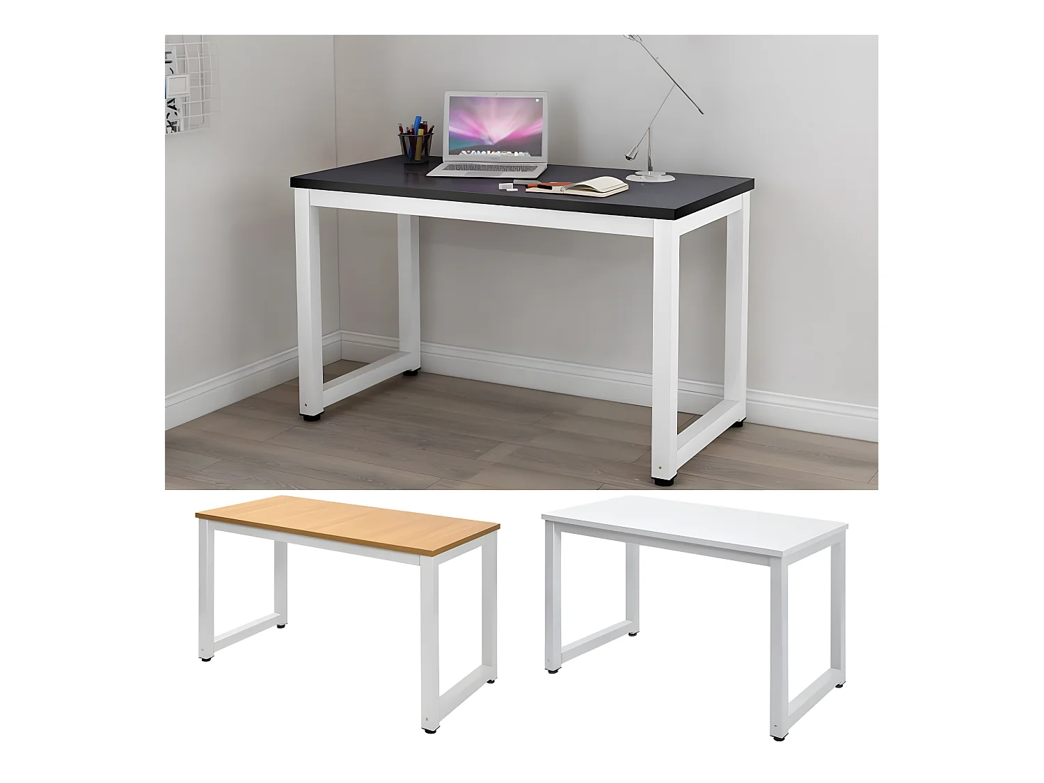 Modern computerbureau met opbergruimte