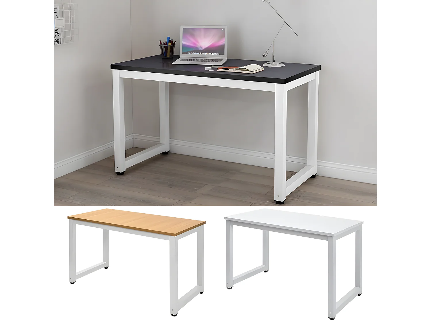 Modern computerbureau met opbergruimte