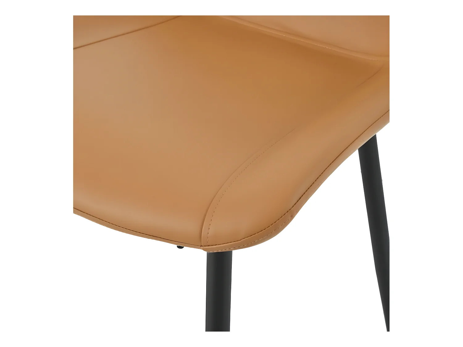 Set van 4 gestoffeerde stoelen met rugleuning, bruin