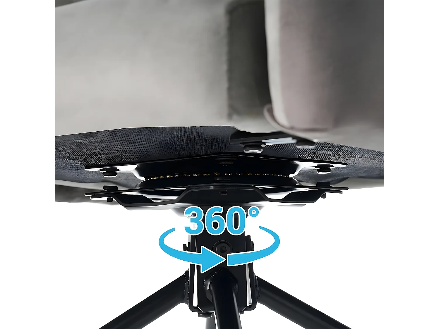 Ensemble de 2 chaises de salle à manger en velours, gris