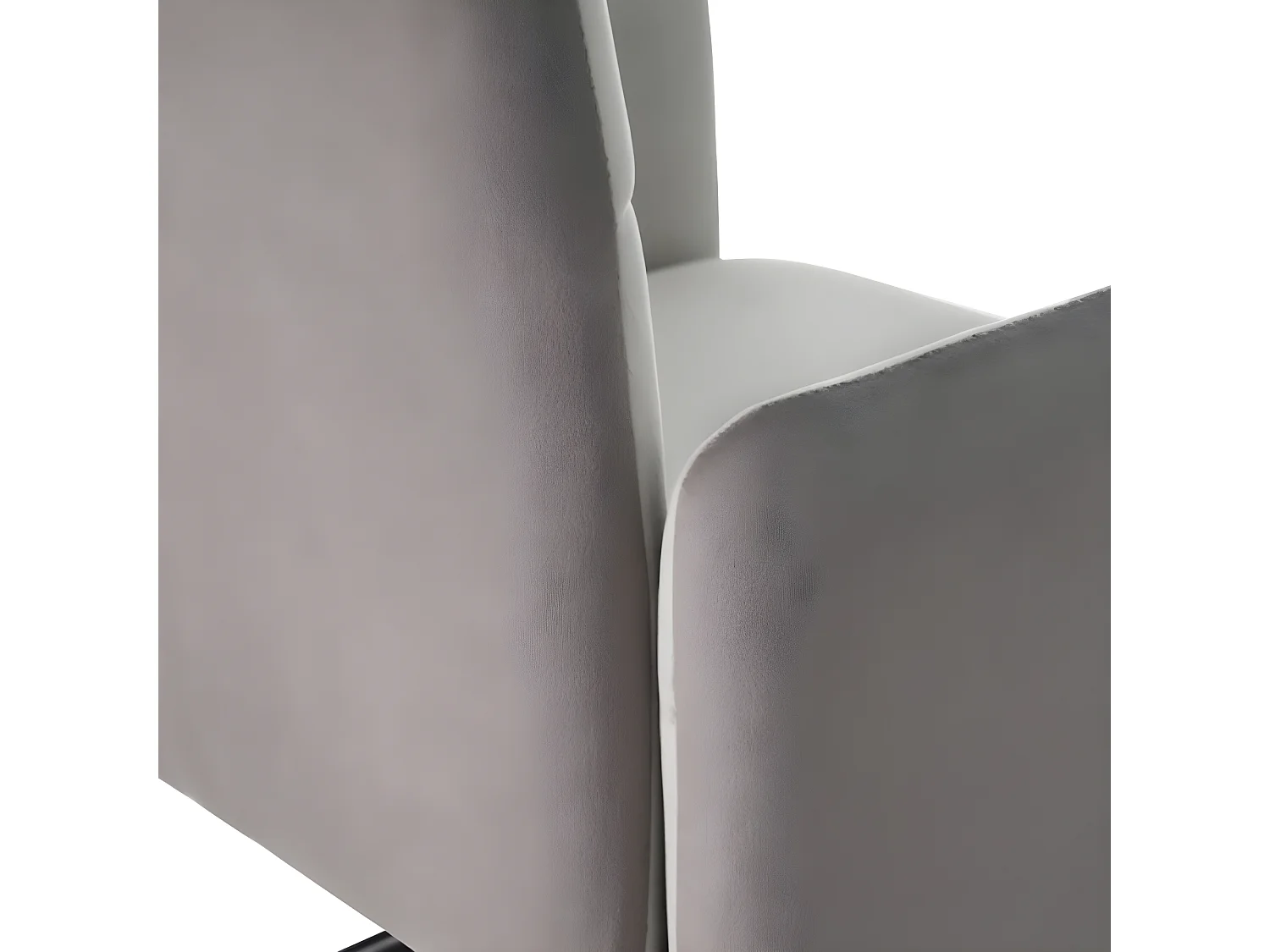 Ensemble de 2 chaises de salle à manger en velours, gris