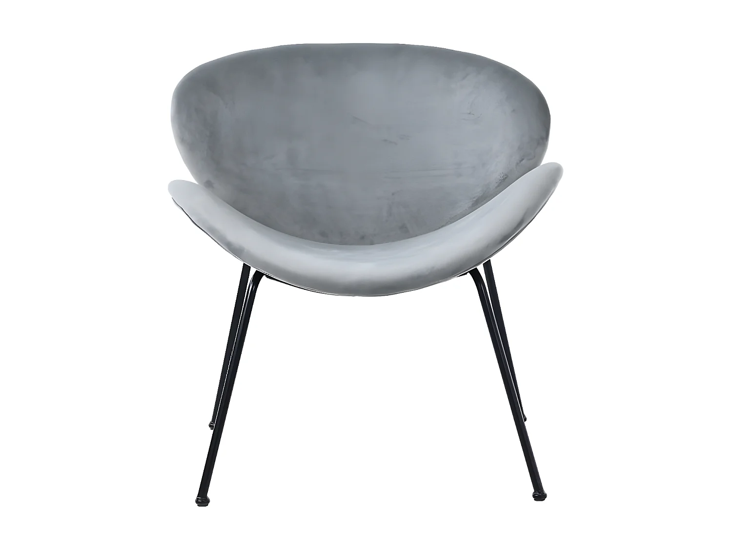 Fluwelen stoelenset, 6 luxe stoelen, grijs