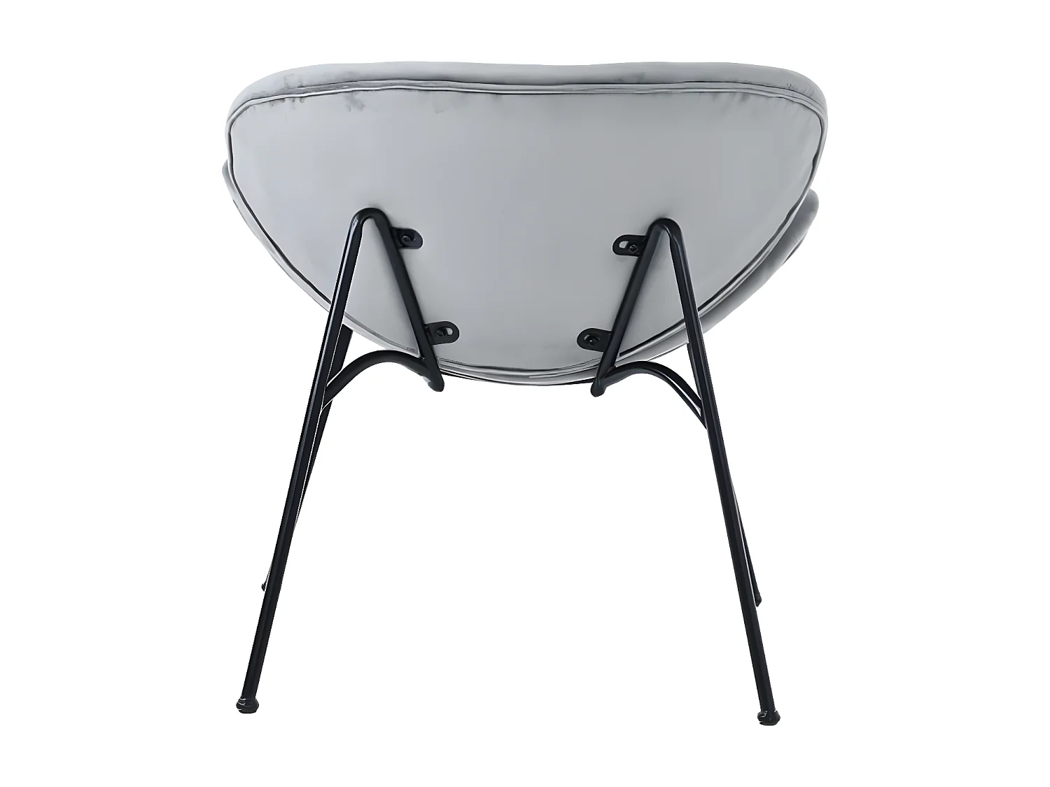 Fluwelen stoelenset, 6 luxe stoelen, grijs