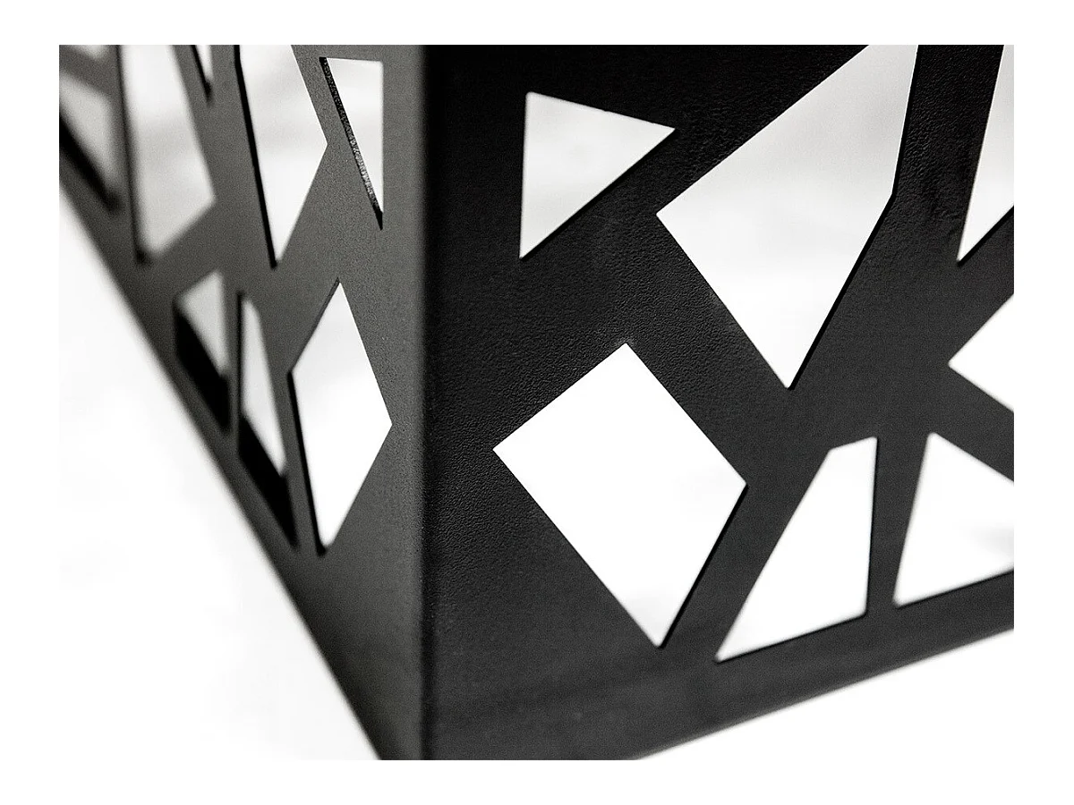 Table d',appoint Germantown 102, Noir mat|Blanc brillant, 45x60x60cm, Stratifié