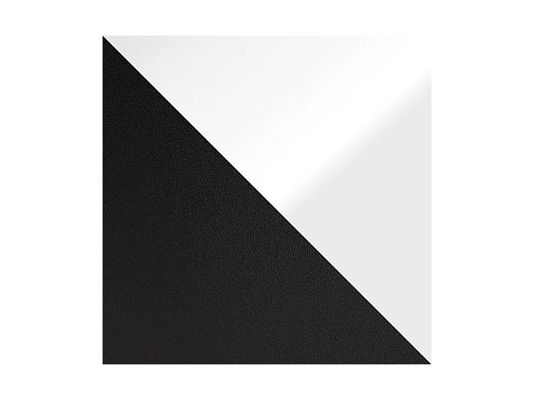 Table d',appoint Germantown 102, Noir mat|Blanc brillant, 45x60x60cm, Stratifié