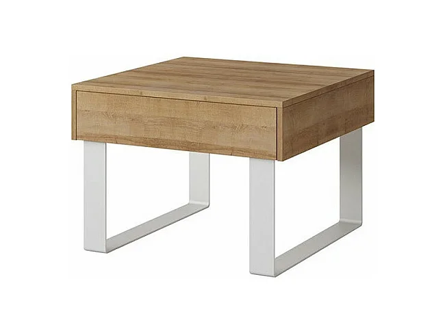 Table d&#39,appoint Tivdalu 137, Chêne doré, 45x64x64cm, Stratifié, Angulaire