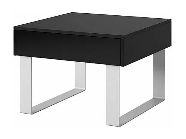 Table d&#39,appoint Tivdalu 137, Noir brillant|Noir, 45x64x64cm, Stratifié, Angulaire