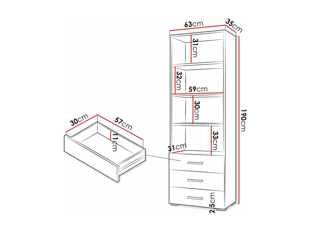 Estante Comfivo Etrtale 102, Aberto, Placa de aglomerado laminado