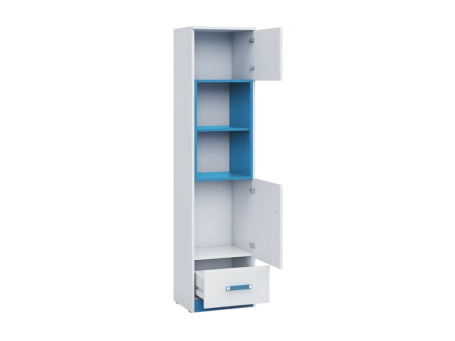 Étagère Sorviru 104, Fermé|Avec tiroirs|Avec des portes, Stratifié, Nombre de tiroirs: 1