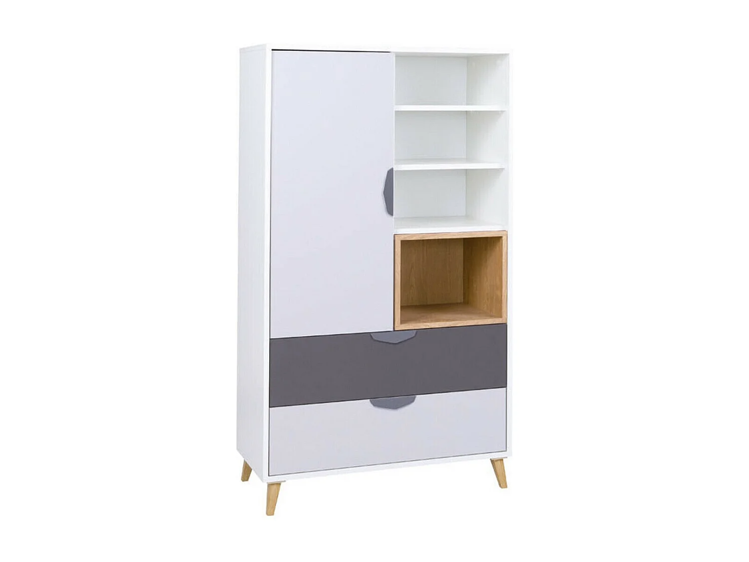 Estante Domvera 104, Com gavetas, Placa de aglomerado laminado