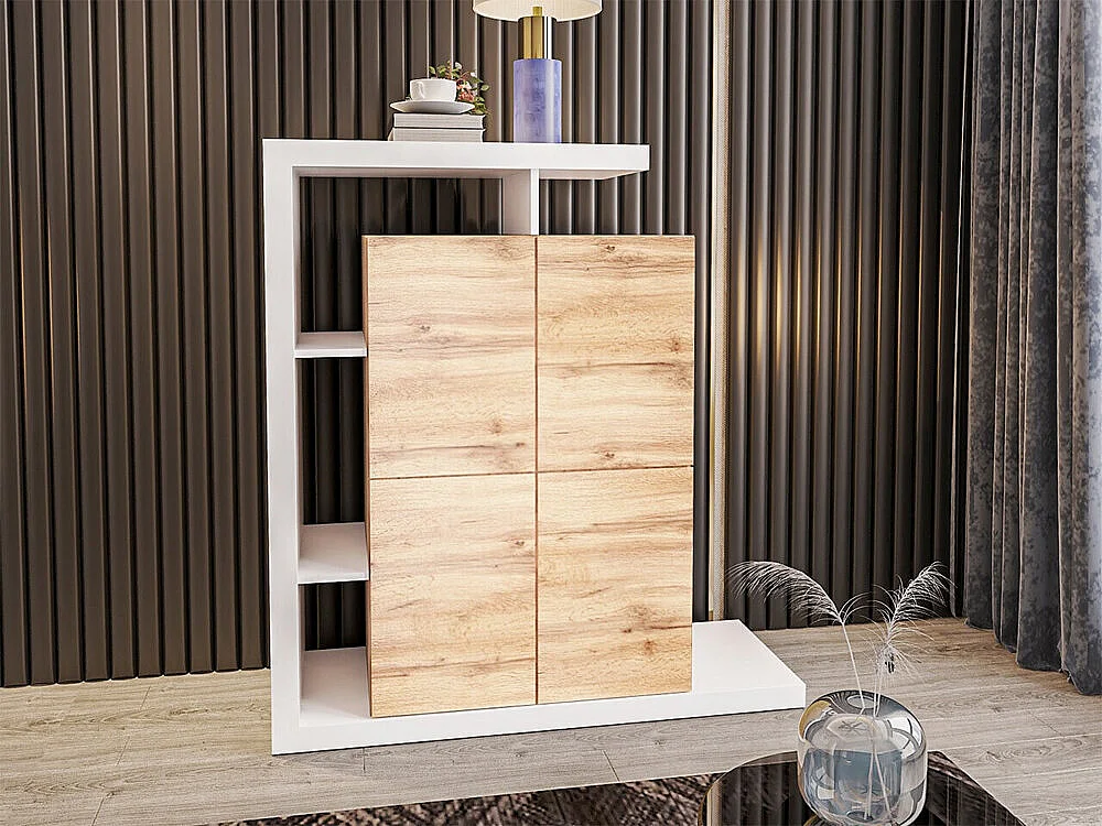 Scaffale Utica 113, Con porte|Chiuso, Truciolare laminato, Il numero di porte: 2.00, 40cm