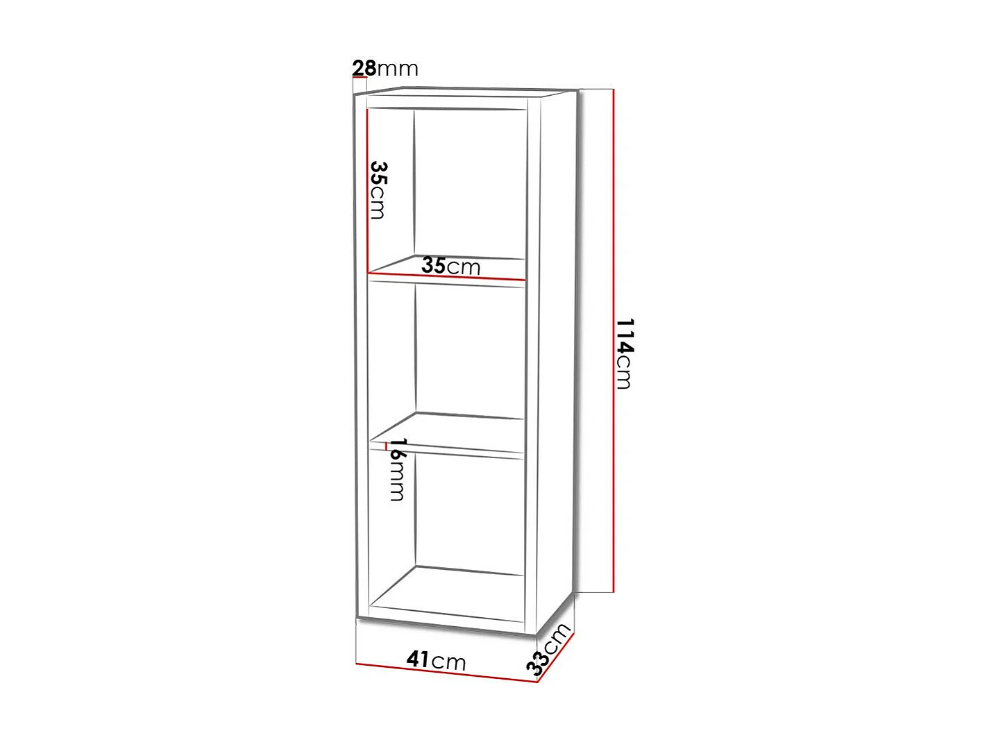 Étagère Levnova 100, Ouvert sans paroi d'extrémité, Stratifié, 114x41x33cm, Sonoma chêne
