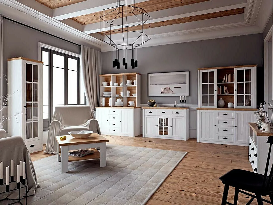 Étagère Ferdore 105, Ouvert, MDF|Stratifié, 111x130x35cm, Chêne de Lefkas|Pin Anderson