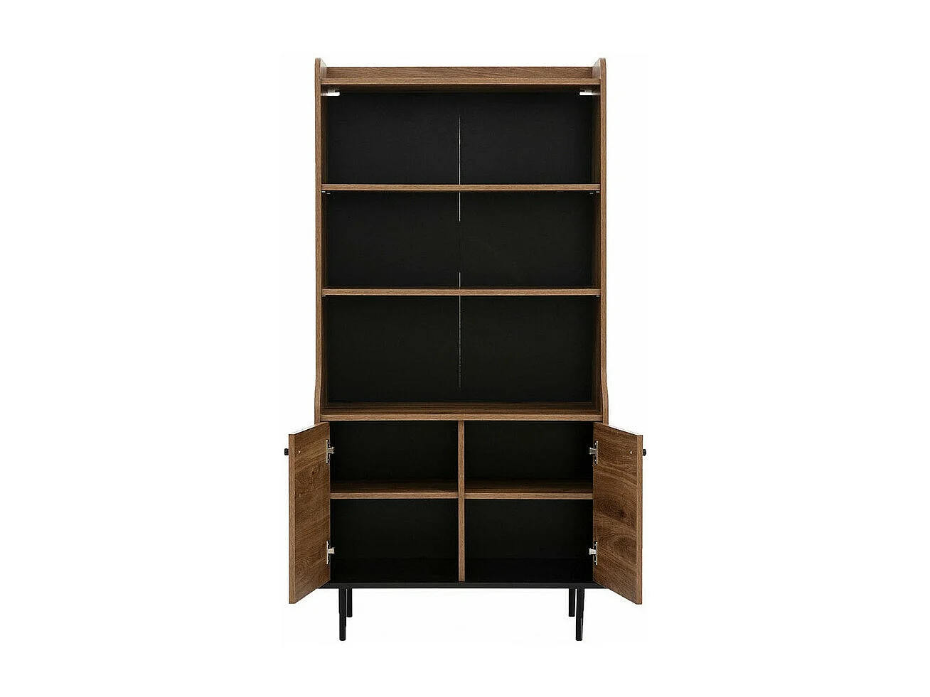 Estantería Ferenou 105, Con puertas|Abierto, Aglomerado laminado, Número de puertas: 2,