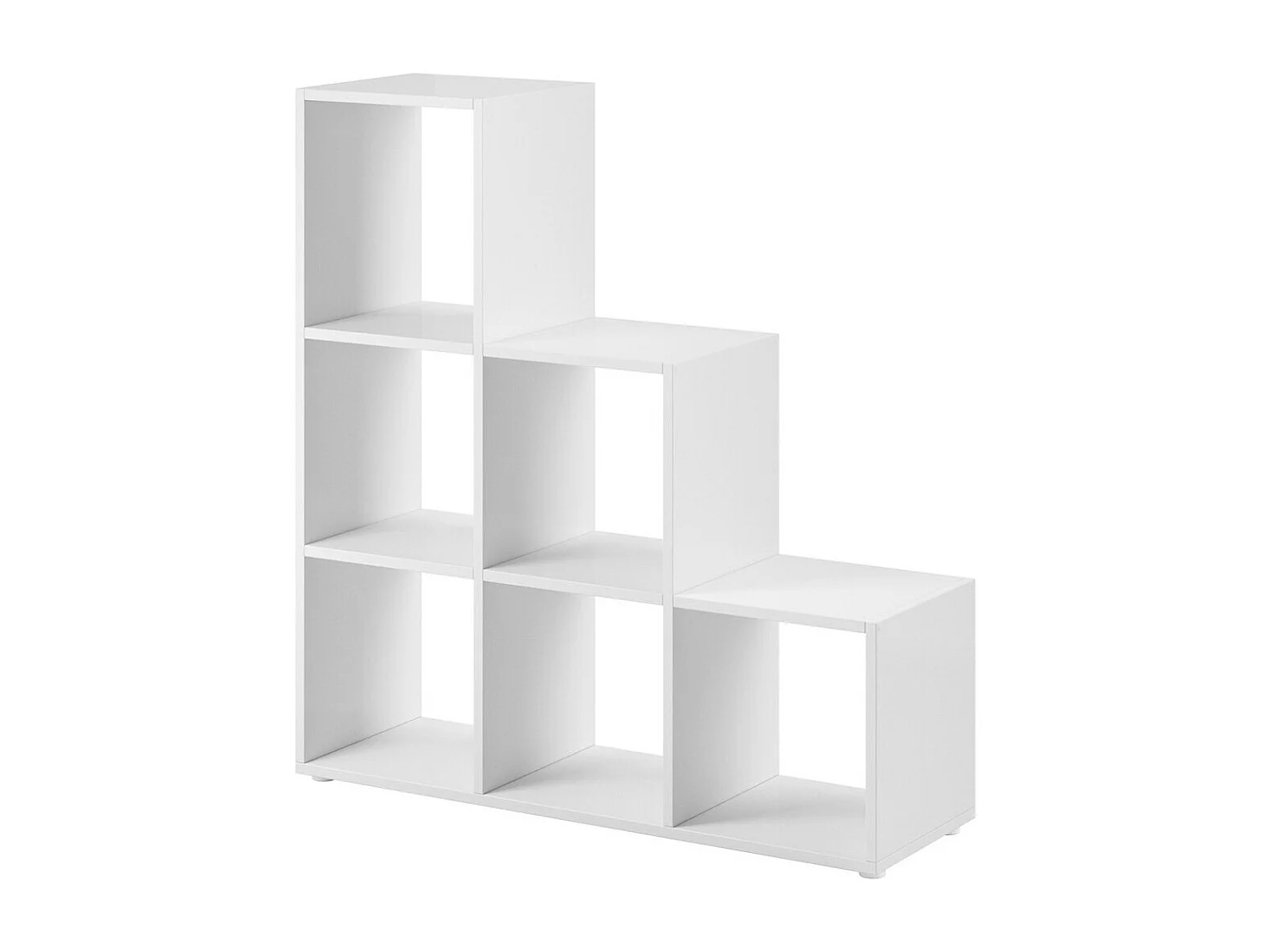 Étagère Sarasota 110, Ouvert sans paroi d'extrémité, Stratifié, 108x105x33cm, Blanc