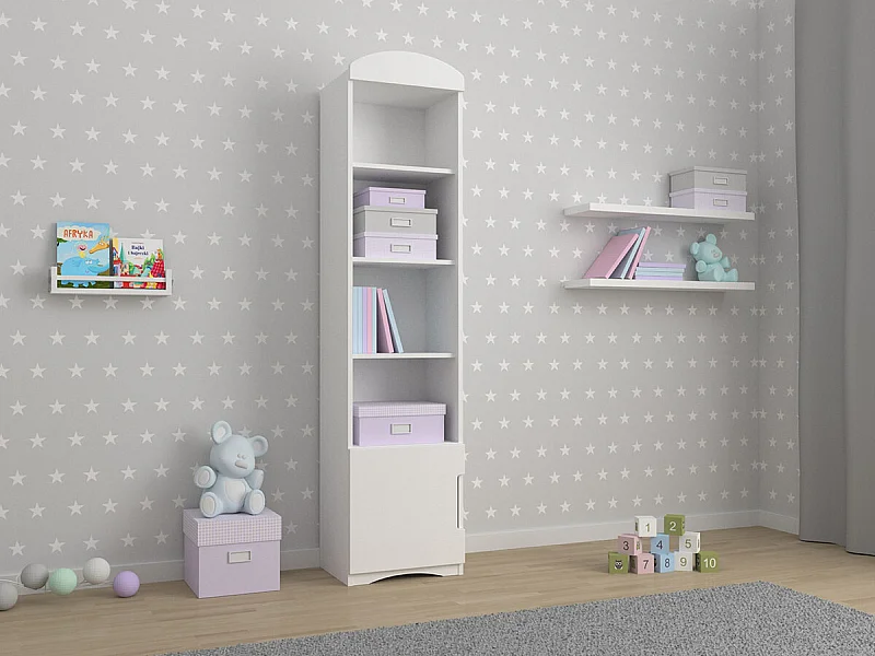 Estantería Vacaville 101, Cerrable|Con puertas|Abierto, Aglomerado laminado, 192x46x34cm