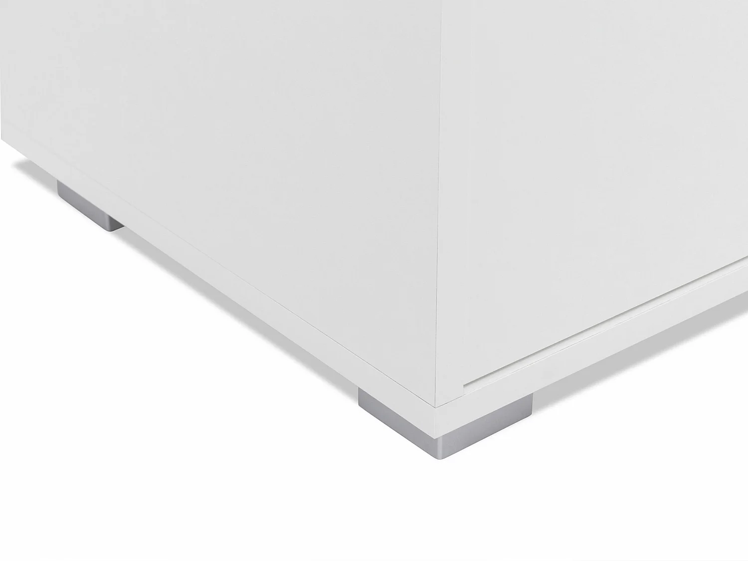 Étagère Comfivo Fersoe 105, Avec tiroirs|Fermé, Stratifié, 178x60x40cm, Blanc