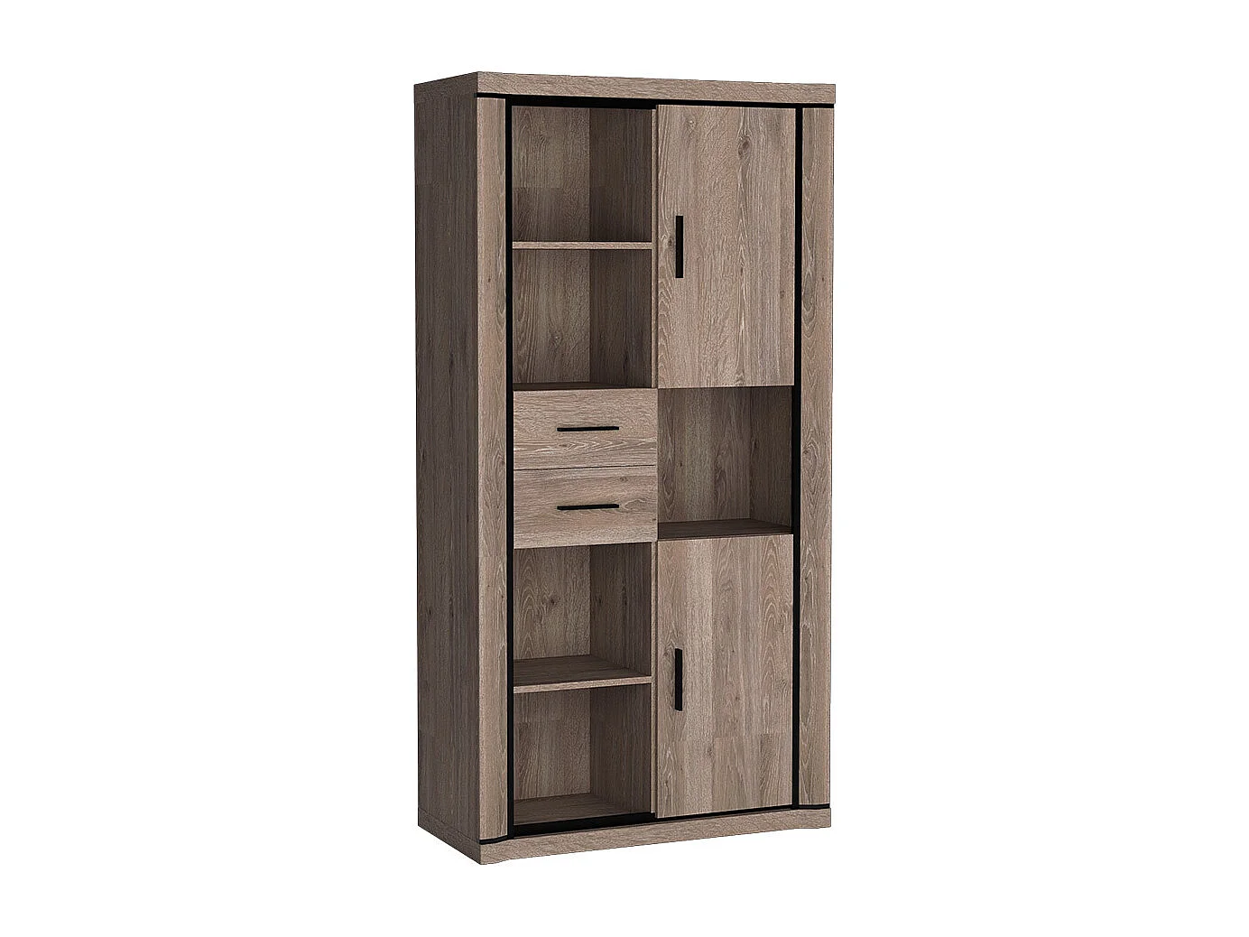 Étagère Lorelie 120, Avec tiroirs|Avec des portes, Stratifié, Le nombre de portes: 2,