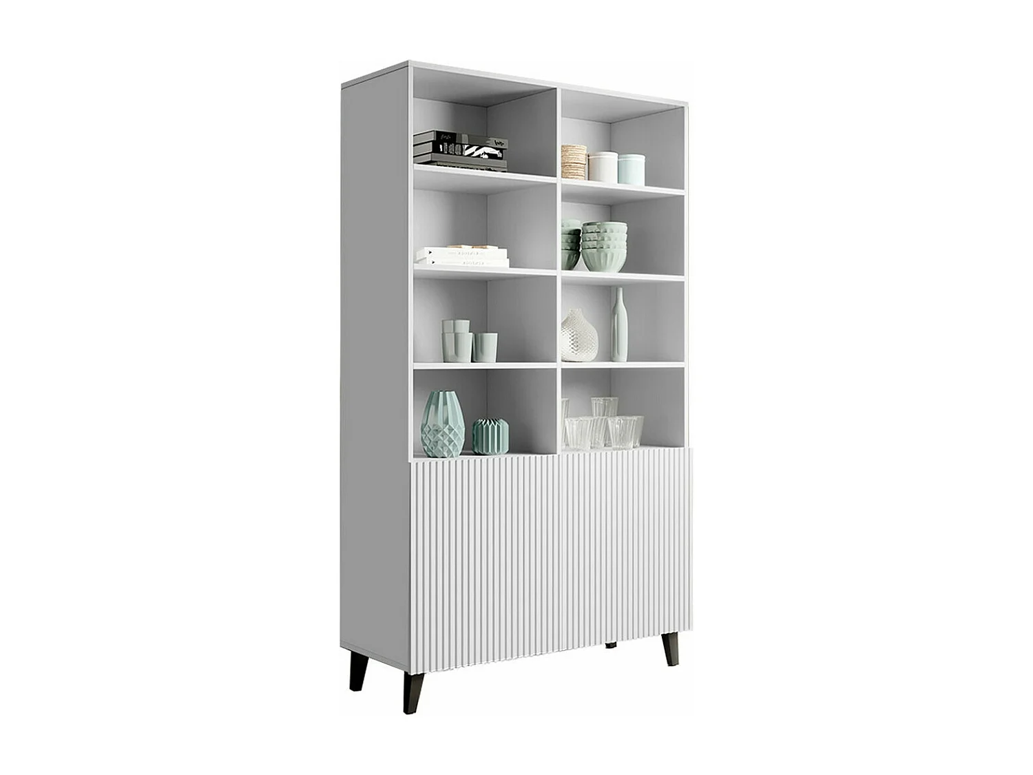 Estante Charlotte 177, Com portas, Placa de aglomerado laminado