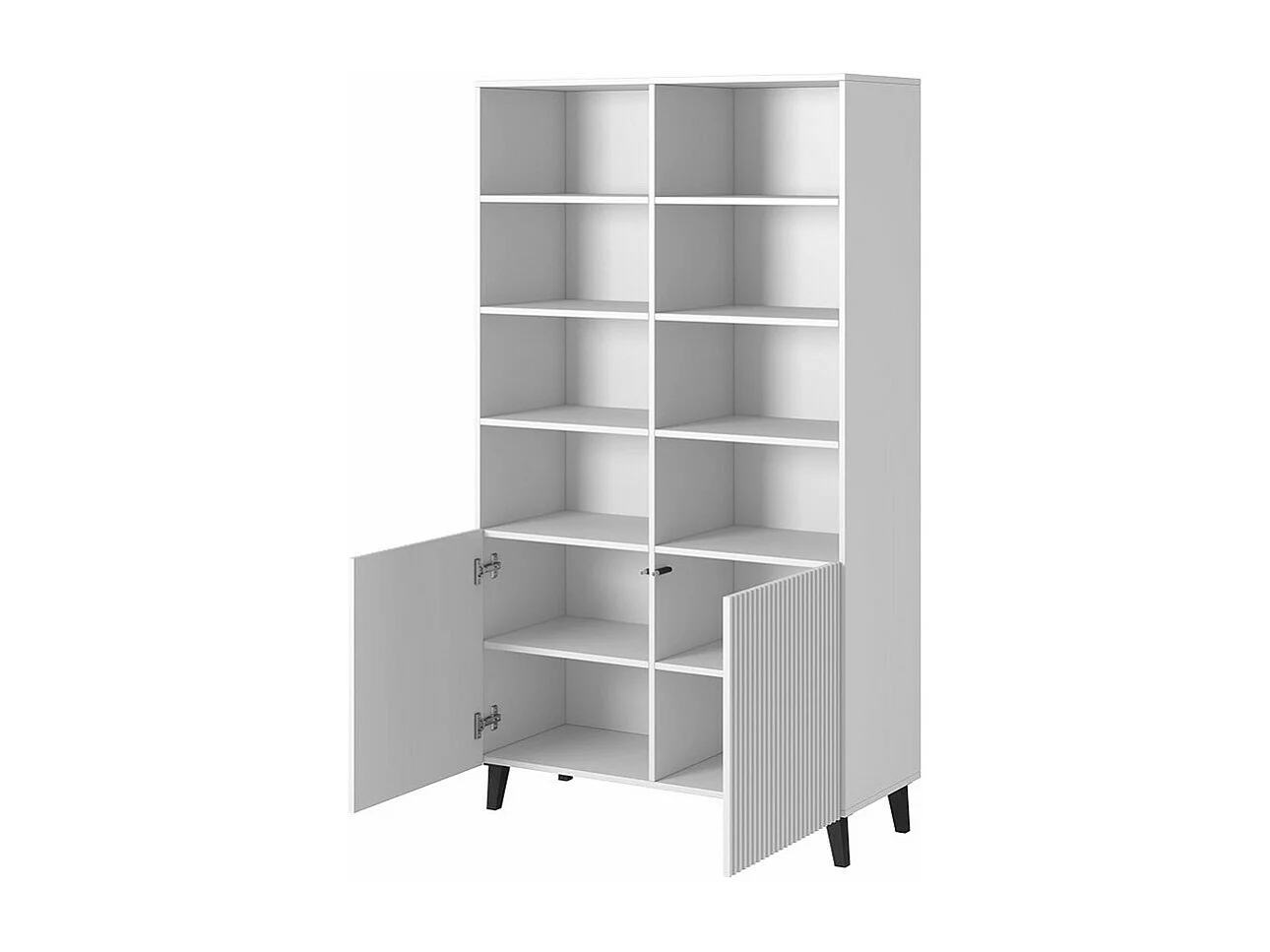 Estante Charlotte 177, Com portas, Placa de aglomerado laminado