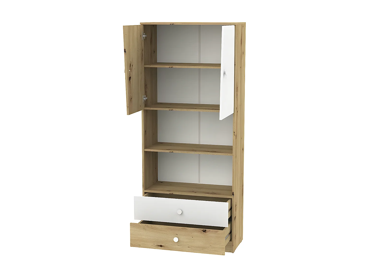 Estante Almira 103, Com gavetas, Placa de aglomerado laminado