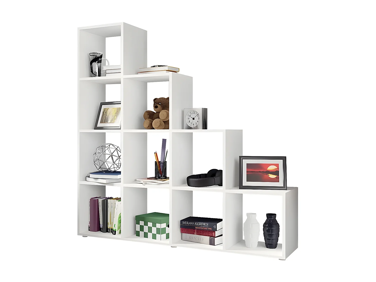 Étagère Sarasota 111, Ouvert sans paroi d'extrémité, Stratifié, 142x139x33cm