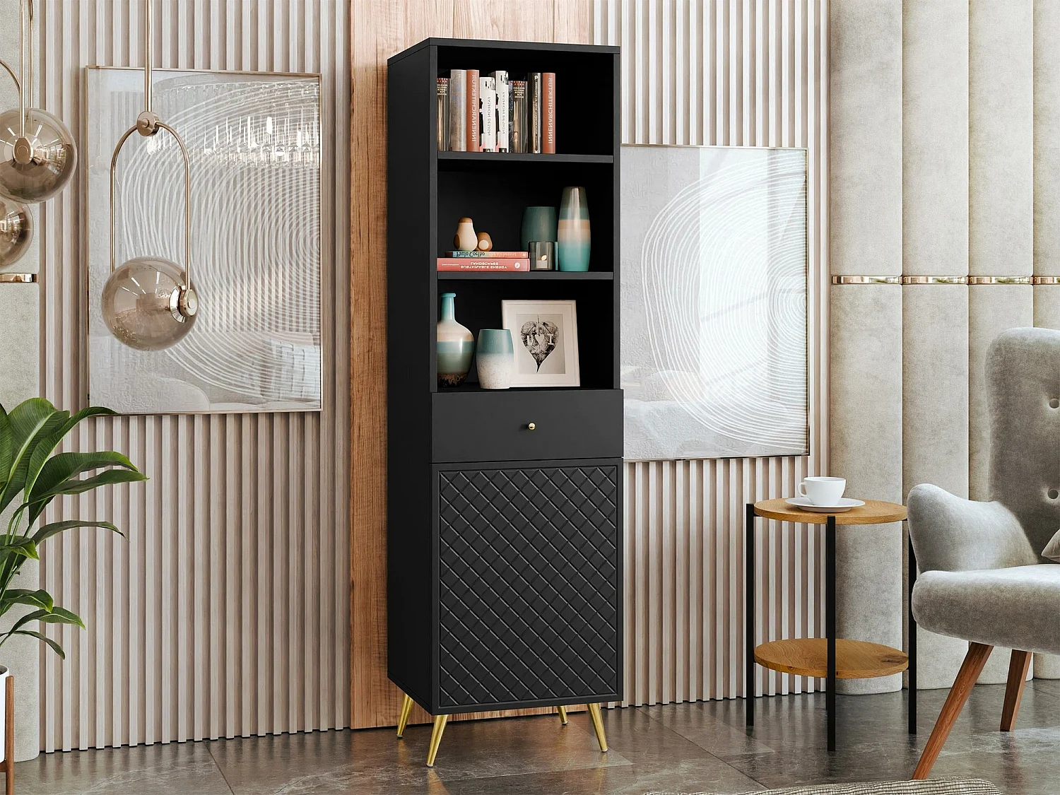 Estante Comfivo Nuromo 102, Com gavetas, Placa de aglomerado laminado