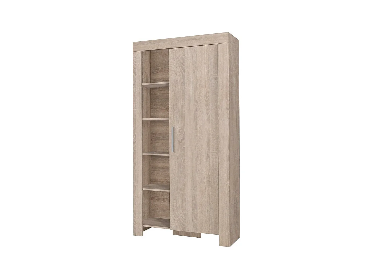 Estante Melfeli 102, Pode ser fechado, Placa de aglomerado laminado