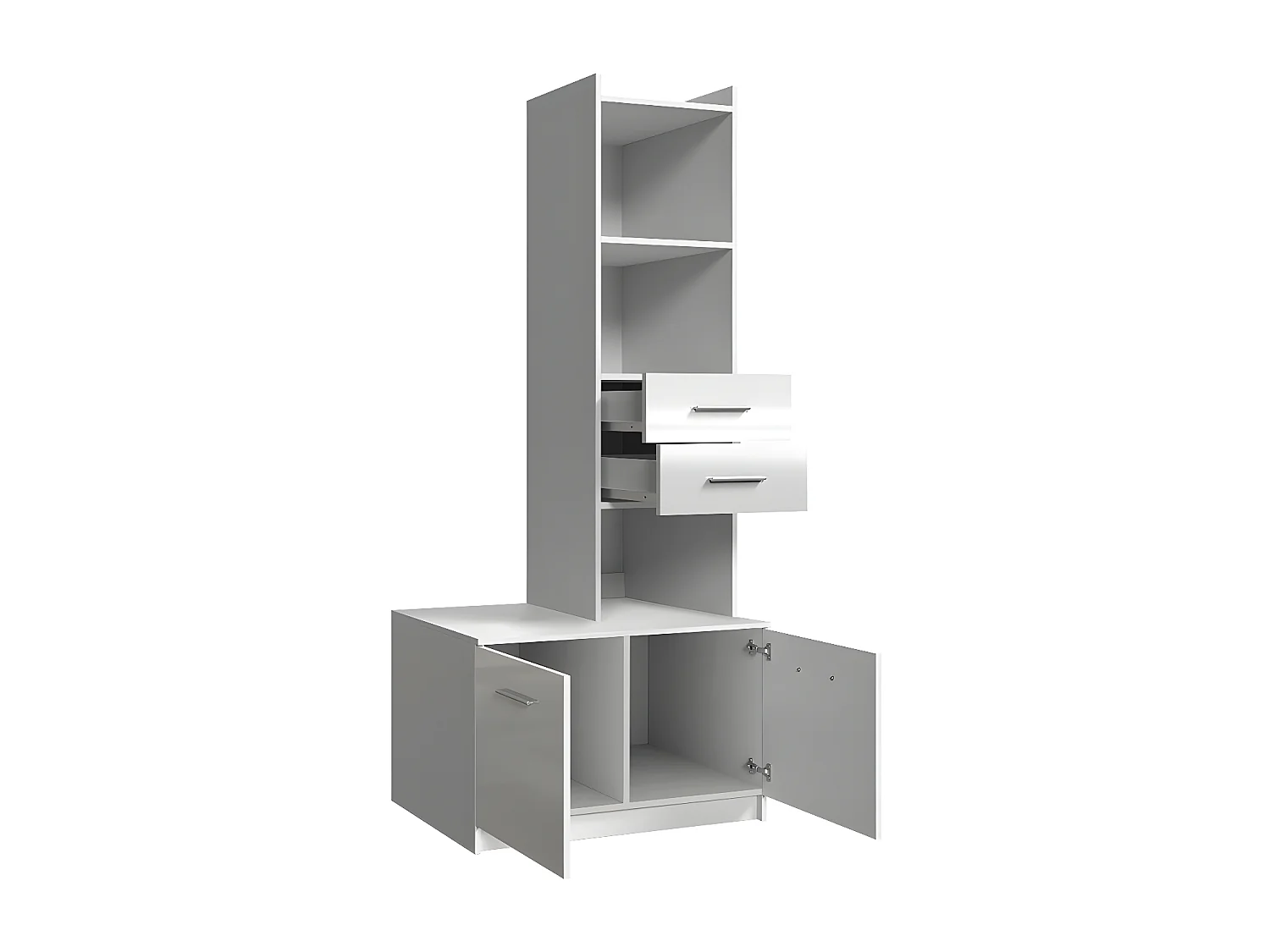 Étagère Salmere 105, Avec tiroirs|Avec des portes, MDF|Stratifié, Le nombre de portes: 2