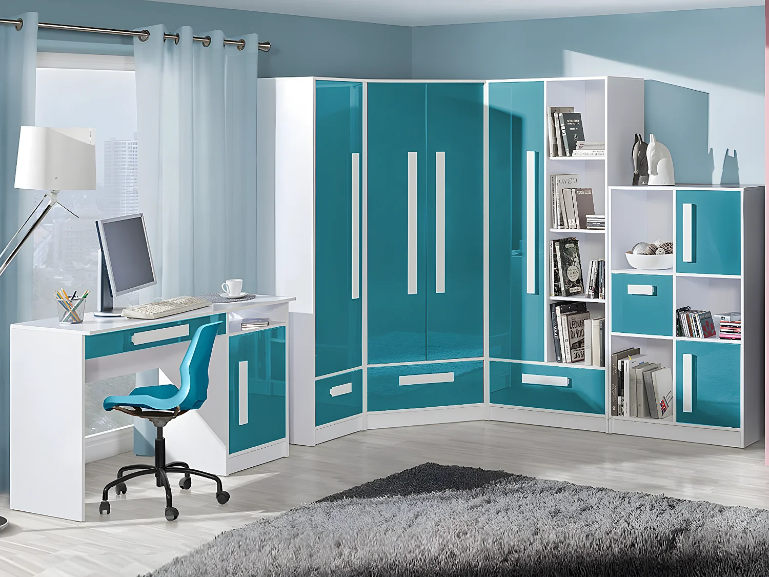 Estante Merevari 104, Com portas, Placa de aglomerado laminado