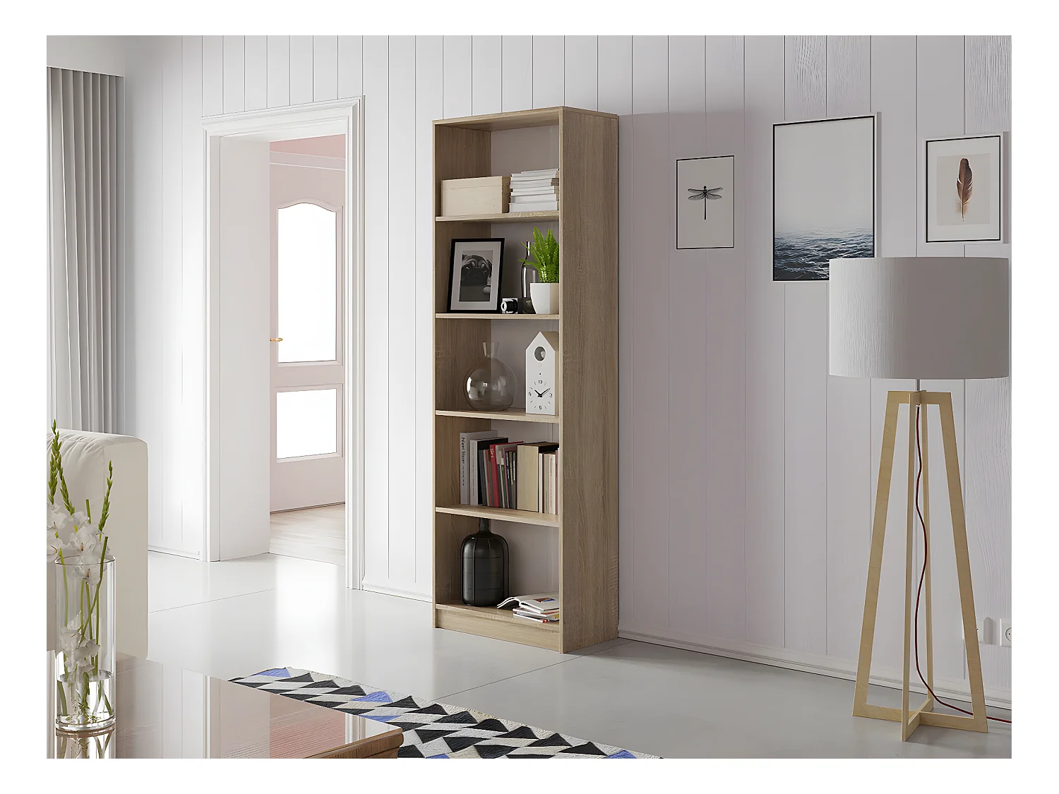 Étagère Comfivo 164, Ouvert, Stratifié, 180x60x30cm