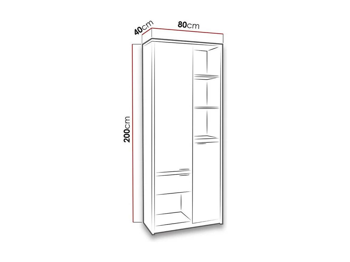 Estante Fivelbo 107, Pode ser fechado, Placa de aglomerado laminado