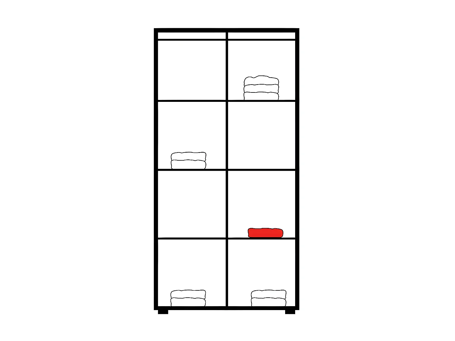 Estantería Cormiru 100, Abierto|Con puertas, Aglomerado laminado, Número de puertas: 1,