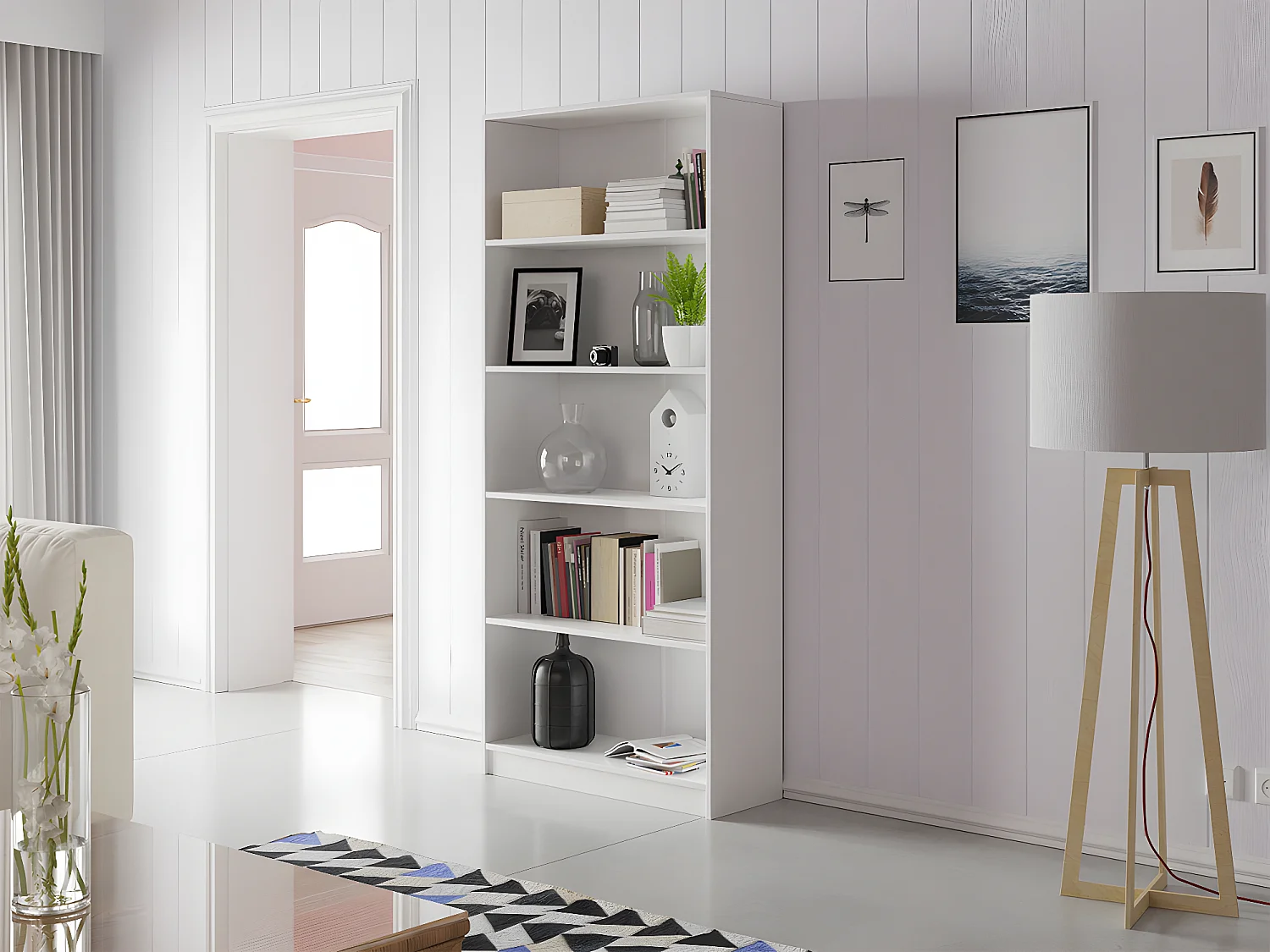 Estantería Comfivo 165, Abierto, Aglomerado laminado, 180x80x30cm