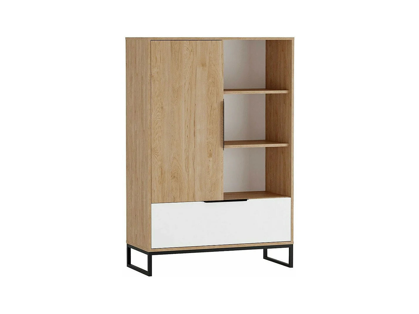Étagère Romcama 104, Avec tiroirs|Avec des portes, Stratifié, 135x90x40cm