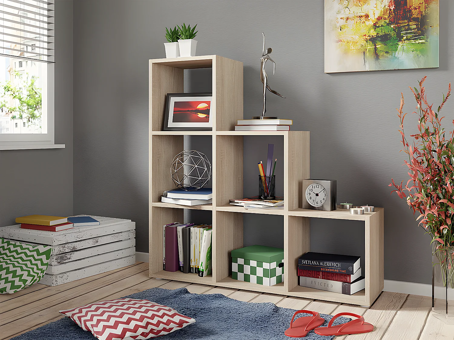 Estante Sarasota 110, Aberto sem a parte traseira, 108x105x33cm