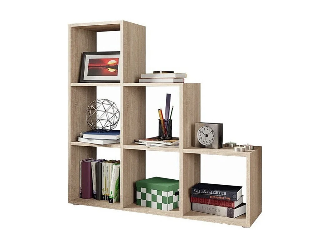 Étagère Lexicon, Ouvert sans paroi d'extrémité, Stratifié, 108x105x33cm, Sonoma chêne