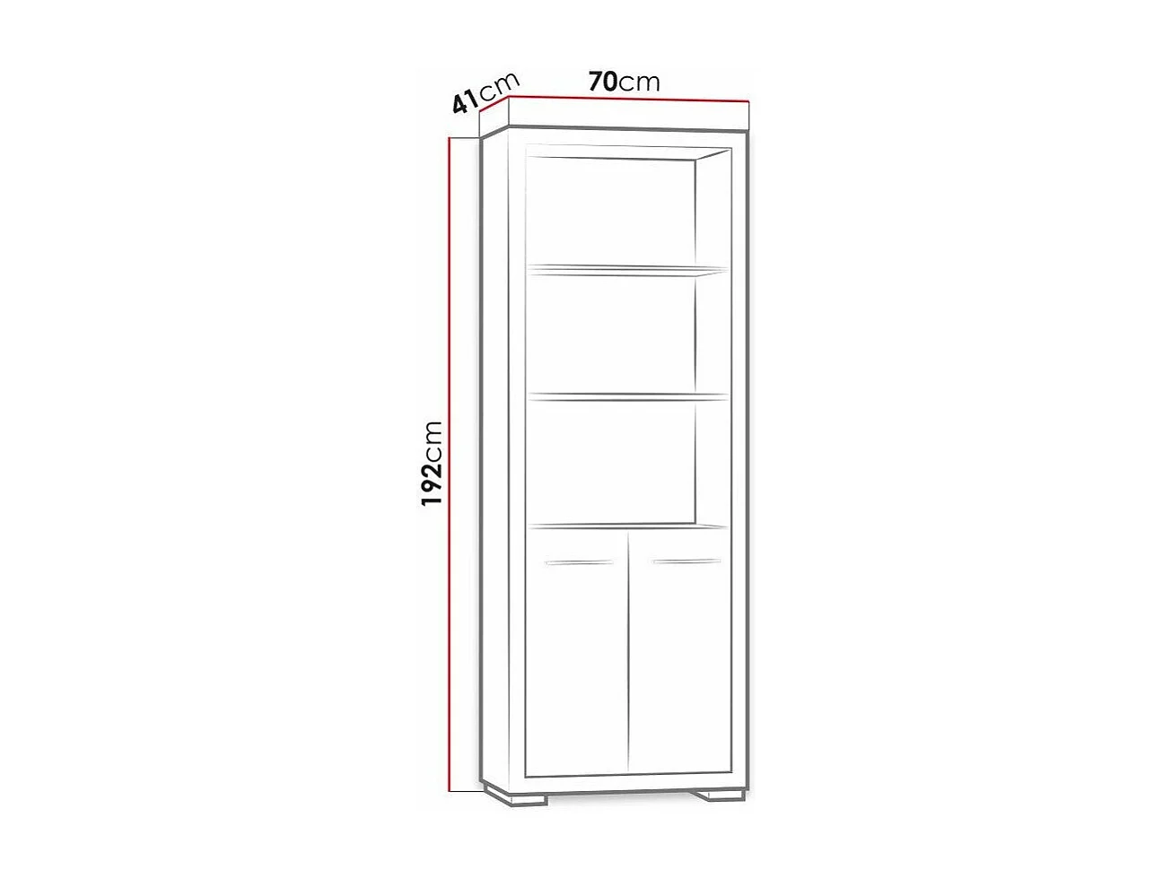 Estante Fiomeri 124, Aberto, Placa de aglomerado laminado, 192x70x41cm