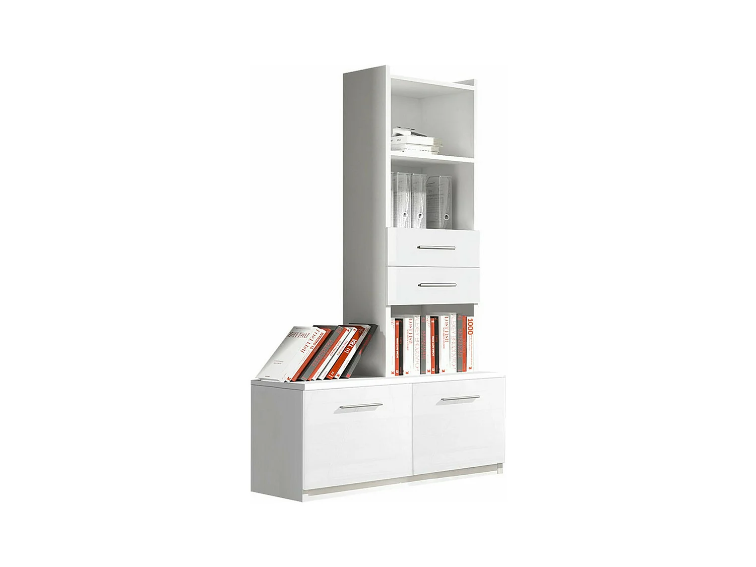 Scaffale Salmere 105, Con porte|Con cassetti, Il numero di porte: 2.00, 193x85x53cm