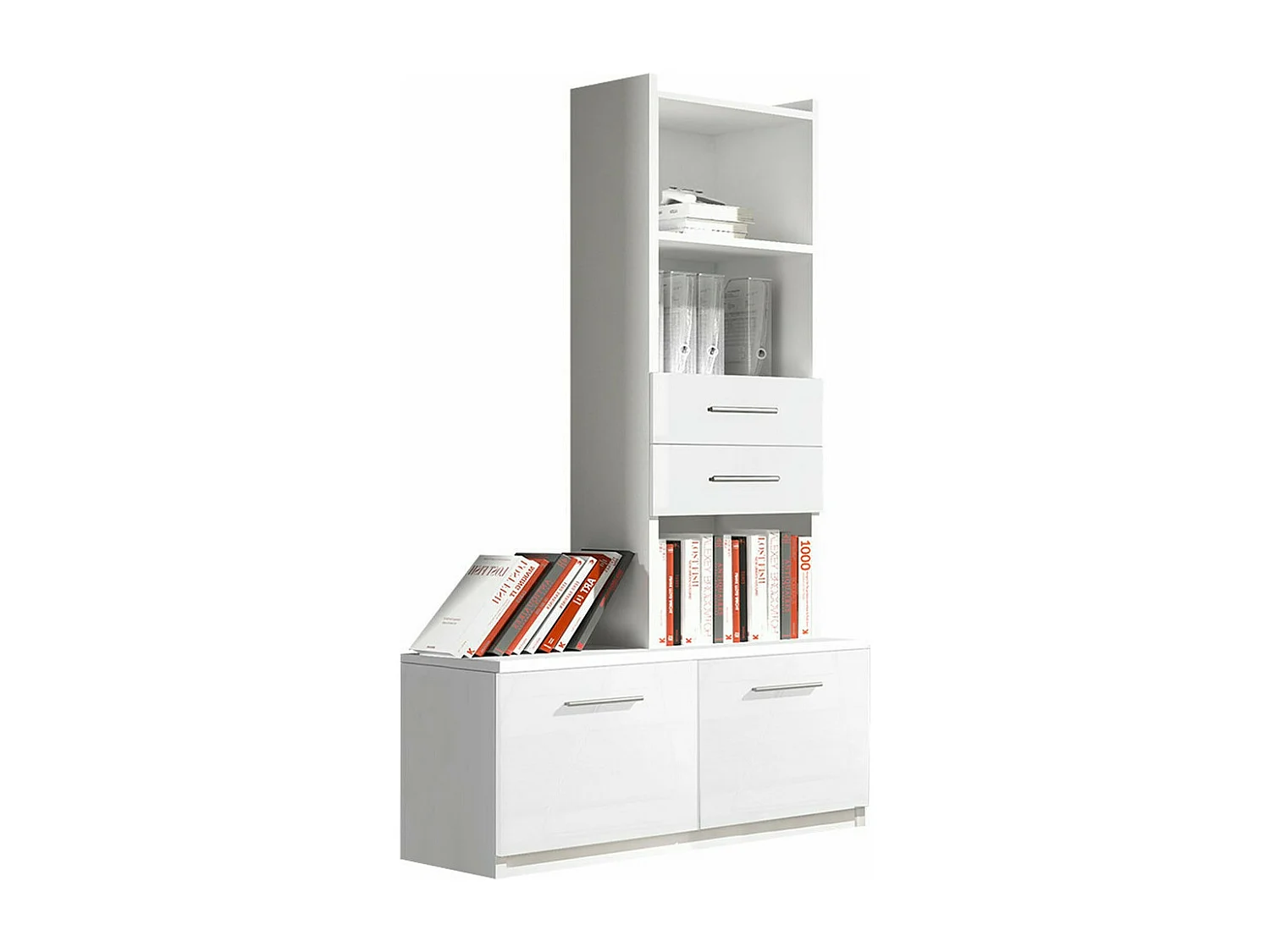 Scaffale Salmere 105, Con cassetti|Con porte, Il numero di porte: 2.00, 193x85x53cm